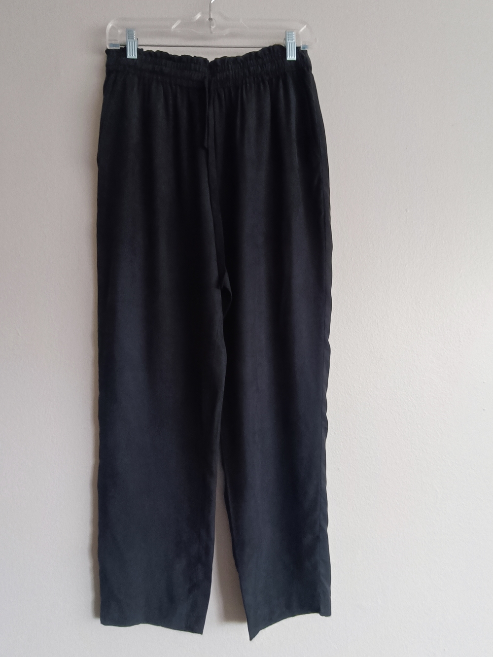 Jenni Kayne Black Casual Elastic-Waist Pull On Cropped Tapered Pants Size M